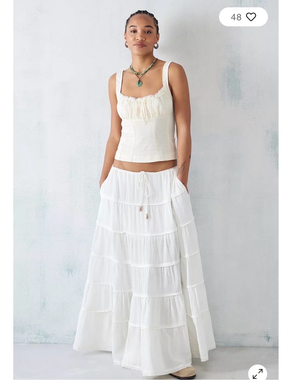 Simply Smitten Maxi Skirt in Optic White
FREE PEOPLE S / L